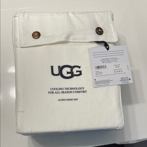 NWT UGG Queen Sheet Set in White with Cooling Technology - Snow